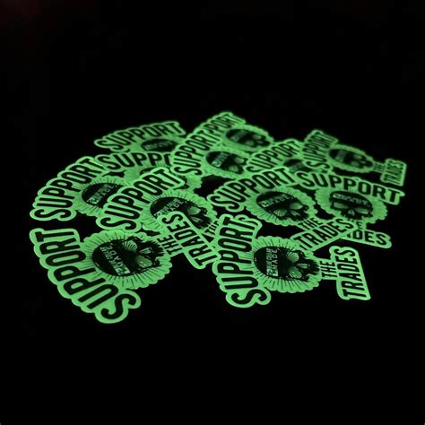 Blue Collar Working Class Vinyl Sticker Glow In The Dark Support The