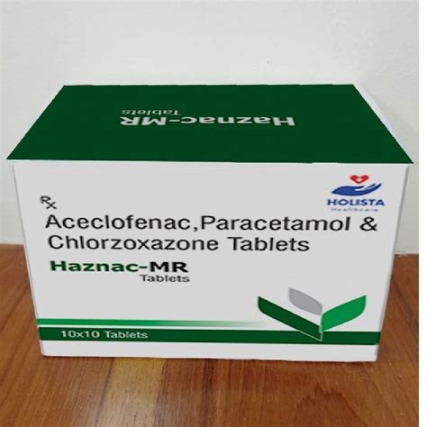 Aceclofenac Paracetamol Chlorzoxazone Tablets At Rs 95box Manimajra