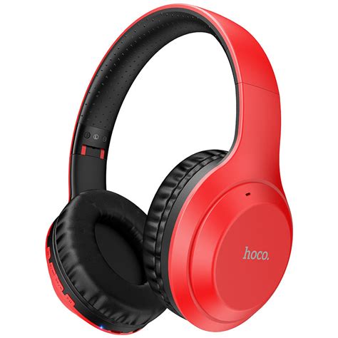 Buy Headphones W30 Fun Move” Wireless Wired Red Hoco Online Shop