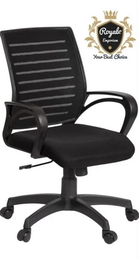 Mid Back Black Mesh Executive Revolving Workstation Chair For Office