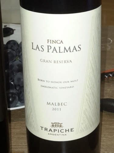 2011 Trapiche Finca Las Palmas Gran Reserva Malbec Vivino