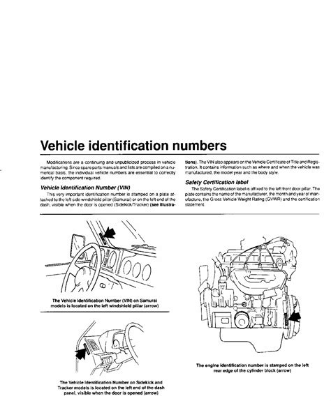 Geo Tracker Service Repair Manual 1989 1997