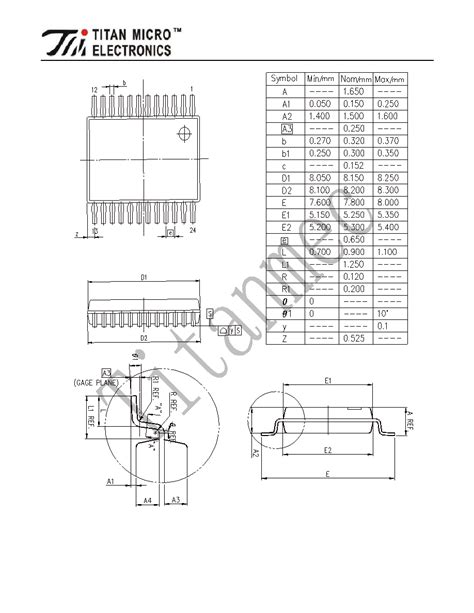 TM1668 Datasheet 19 20 Pages TITAN LED Drive Control Dedicated Circuit