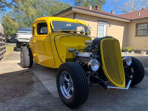 1933 Ford Model 40 Coupe Yellow Rwd Manual 5 Window For Sale