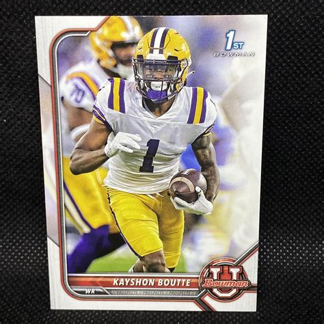 St Bowman University Kayshon Boutte Rc Rookie U Lsu Tigers