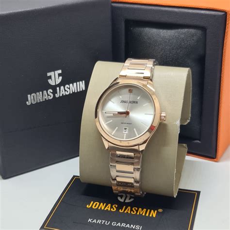 Jual JAM TANGAN WANITA JJ JONAS JASMIN ORIGINAL TALI RANTAI TGL AKTIF