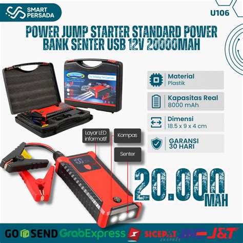 Promo Jumper Aki Power Bank Mobil Powerbank Jump Starter Car Accu