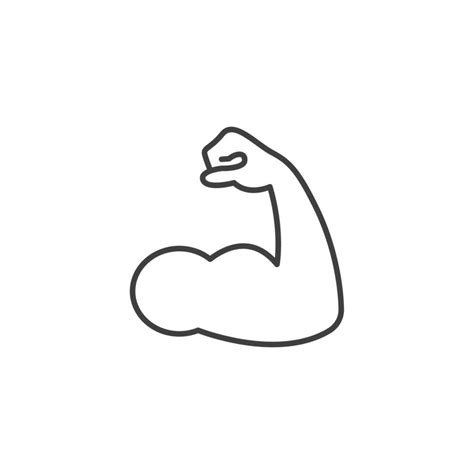 Vector sign of the Strong hand symbol is isolated on a white background ...