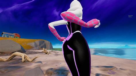 😍 Party Hips By Fortnite Spider Gwen Skin 🥰 Youtube