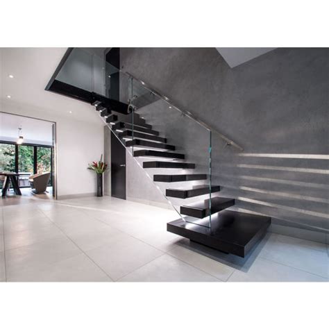 Customized Modern Stair Floating Straight Stairs Interior Staircase