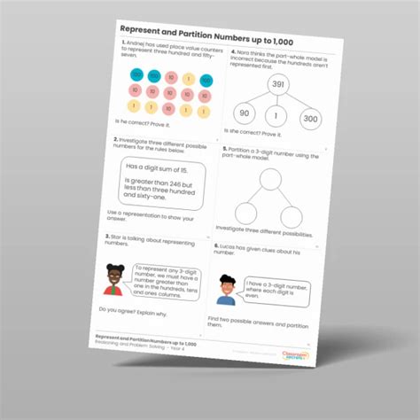 Partition Numbers To 1000 Mixed Activity Resource Classroom Secrets