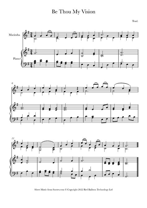 Be Thou My Vision Sheet Music For Percussion 8notes