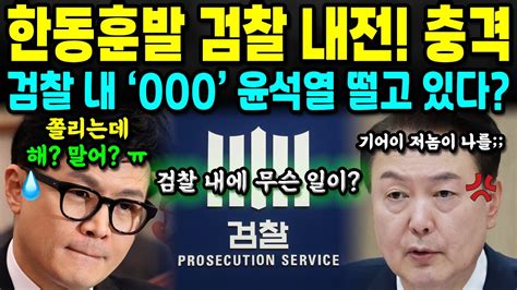 한동훈이 검찰 반란의 00 이라고 윤석열 홍준표가 기를 쓰고 한동훈을 까내리는 이유 폭로 ㄷㄷ YouTube