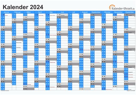 KALENDER 2024 ZUM AUSDRUCKEN KOSTENLOS