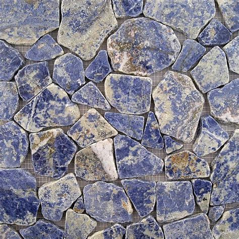 Solistone Solistone Decorative Pebble Tile Blue 12 In X 12 In Honed