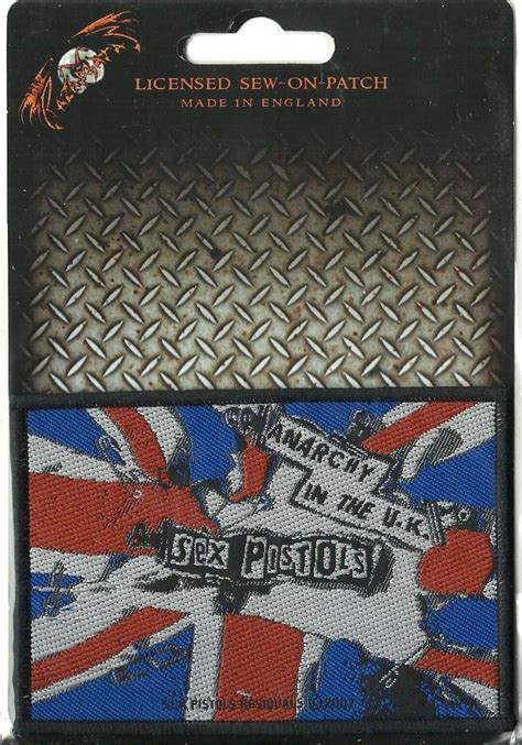 Sex Pistols Anarchy In The Uk Oblong Woven Sew On Patch 10 X 7 Centimetres 4 X 275 Inches