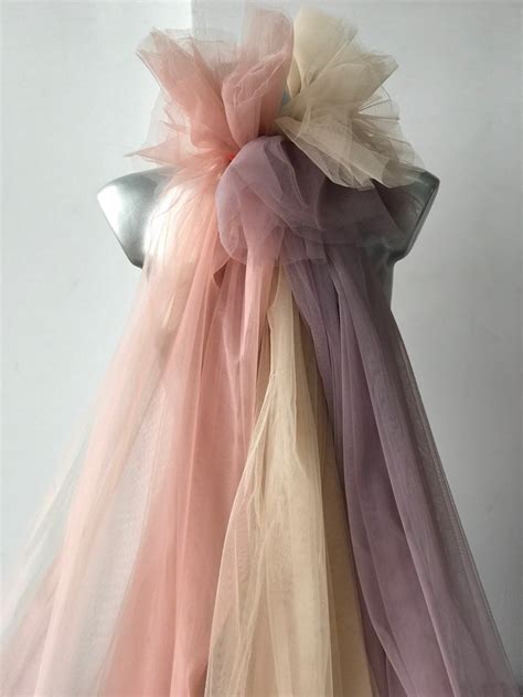 Powder Pink Blush Pink Nude Very Soft Tulle Mesh Net Fabric For Skirt Frills Soft M Wide