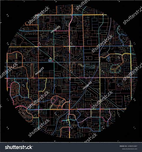 Map Of Gilbert Arizona With All Major And Minor Royalty Free Stock