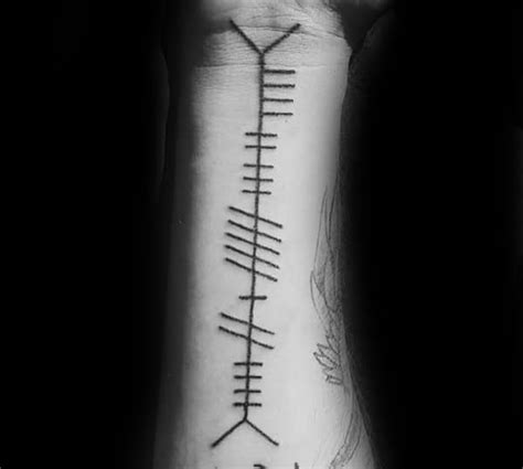 50 Ogham Tattoo Designs For Men - Ancient Alphabet Ink Ideas