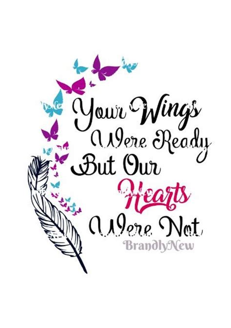 Your Wings Were Ready But Our Hearts Were Not Butterfly Design Etsy