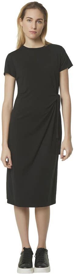 Marc Ny Performance Short Sleeve Asymmetric Side Tie Midi Dress Shopstyle