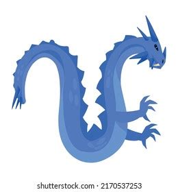 Blue Dragon Mythology Animal Character Stock Vector (Royalty Free ...