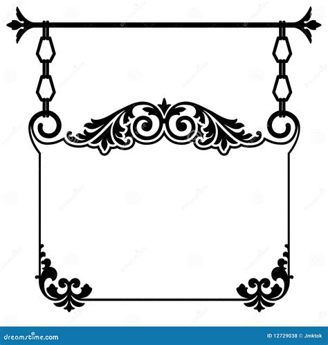 Vintage Hanging Sign stock vector. Image of link, white - 12729038