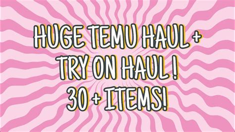 Huge Temu Try On Haul YouTube