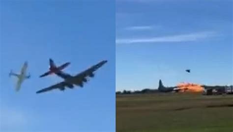 Videos Impactante Choque Entre Dos Aviones En Pleno Vuelo