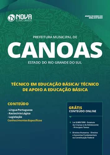 Apostila Canoas Rs T Cnico Em Educa O B Sica Mercadolivre