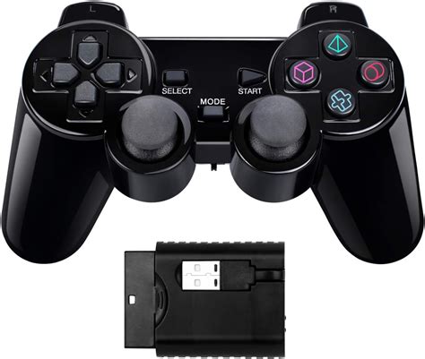 Manette De Jeu Sans Fil Double Choc Compatible Avec PS1 PS2 PS3 PC