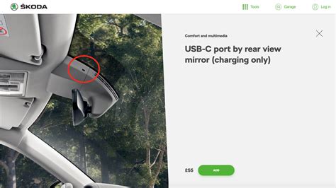 Usb C By Rear View Mirror Which Side In Uk Skoda Kodiaq Suv Forum