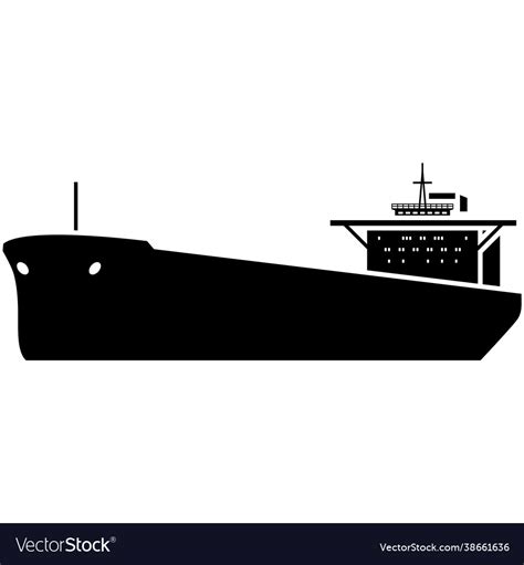 Oil Ship Tanker Marine Cargo Vessel Royalty Free Vector