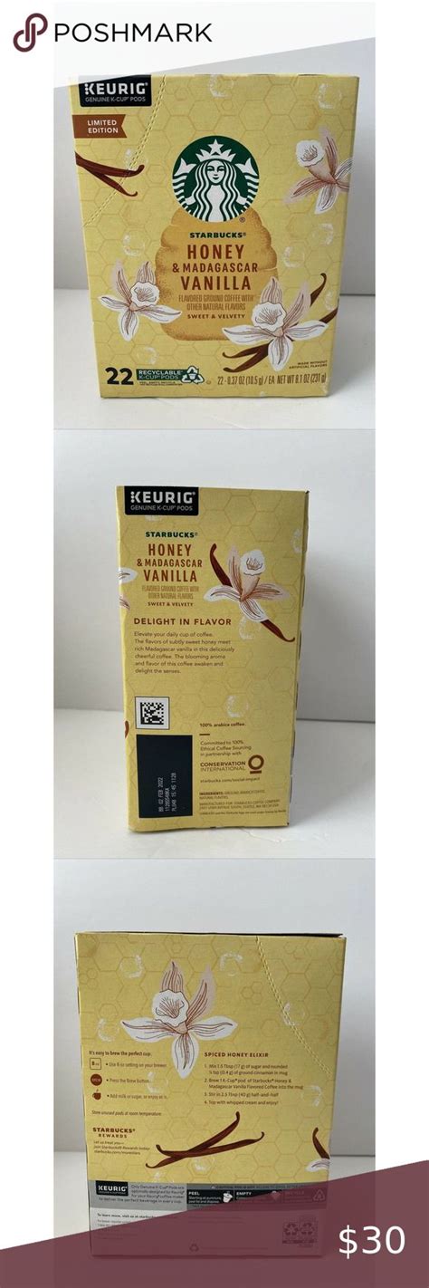 Starbucks Honey Madagascar Vanilla Keurig Coffee Count K Cups