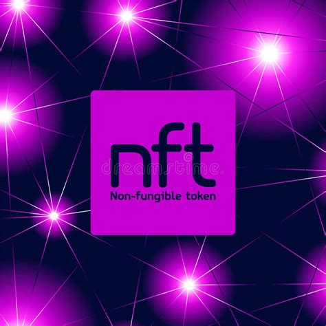 Nft Non Fungible Token Logo Header Banner Vector Illustration Digital