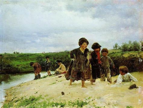 Oil Painting Replica From The Rain 1887 By Vladimir Yegorovich