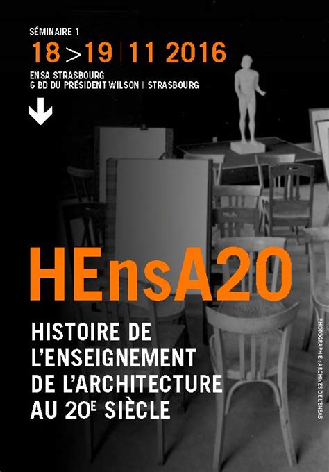 Séminaire Hensa20 Histoire De Lenseignement De Larchitecture Au