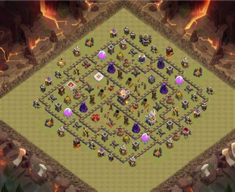 War Base Layout Th 11 Town Hall 11 Clash Of Clans Terkuat Clash Of