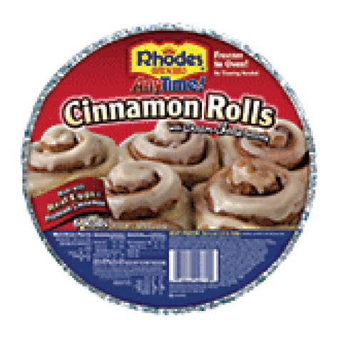 Rhodes Anytime Cinnamon Rolls With Cream Cheese Frosting 6 Roll19 Oz Dough Frozen Shop