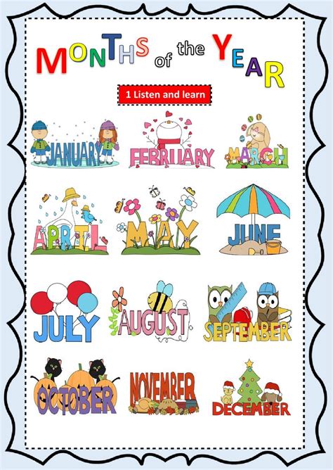 Free Months Of The Year Printables Printable Budget Sheets