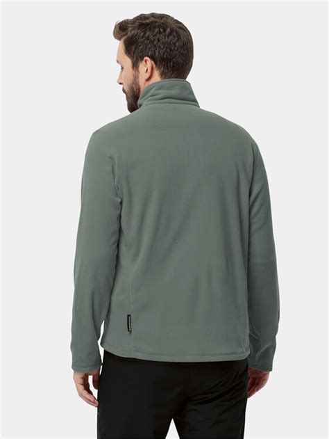 Jack Wolfskin Fleecová mikina Taunus Fz 1711451 Zelená Regular Fit