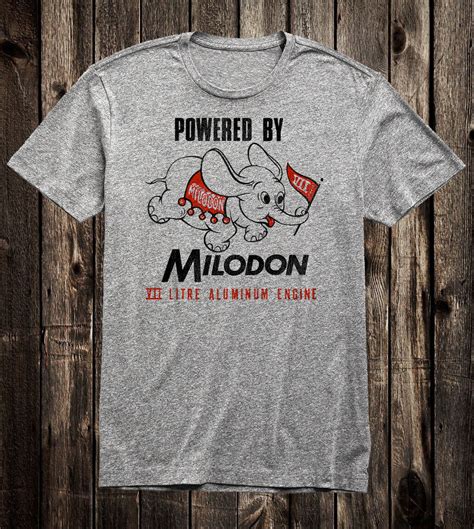 Hot Rod Tee T Shirt Drag Race Racing Speed Shop Powered By Milodon Engine EBay