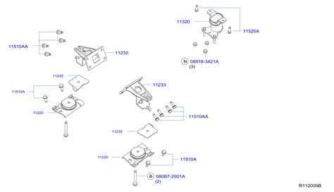 Diagram ENGINE TRANSMISSION MOUNTING For Your Nissan