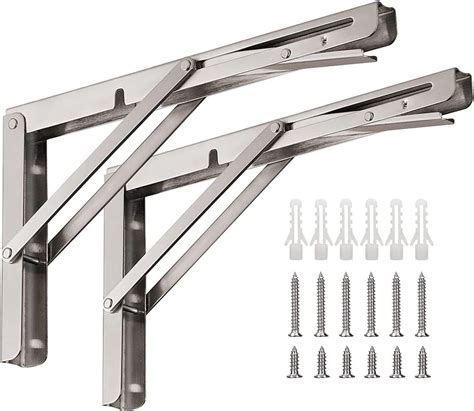 12 Inch Folding Shelf Bracket Heavy Duty Folding Bracket Stainless Steel Folding