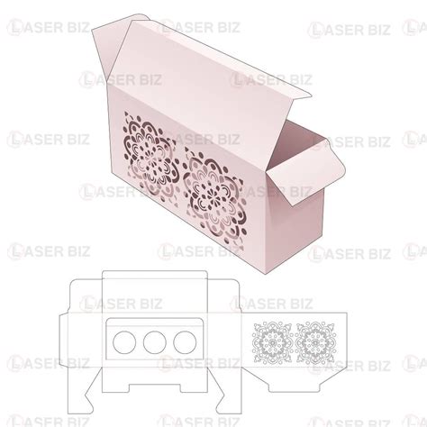 Прямоугольная коробка со вставкой » maket.LaserBiz.ru - Макеты для ...
