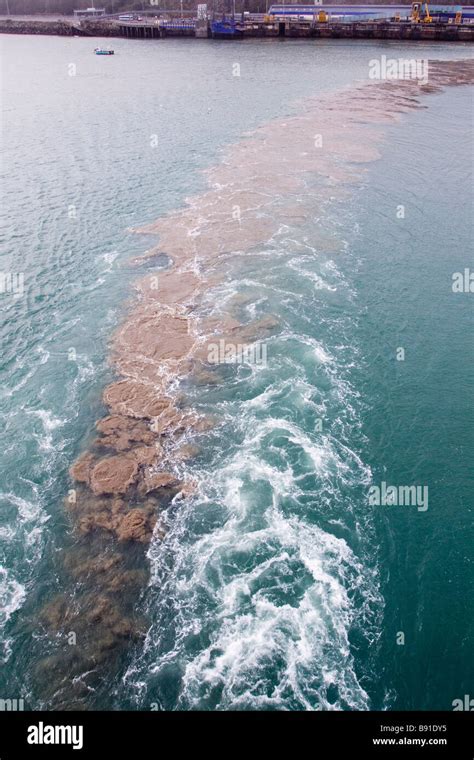 Ships Wake Stock Photo Alamy