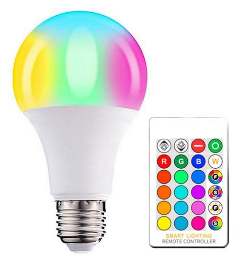 ŻARÓWKA LED KULA RGB PILOT 10W E27 DISCO LAMPA ŻARÓWKA LED Z PILOTEM