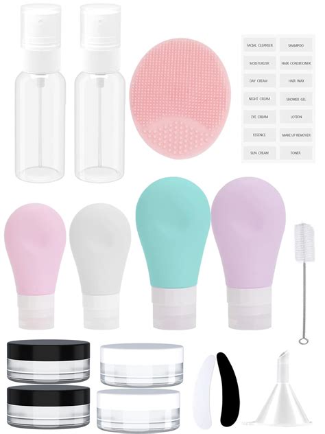 Amazon GOJUSO 17PCS Silicone Travel Bottles For Toiletries TSA