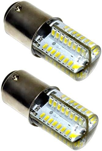 HQRP 2 Pack 110V LED Light Bulbs Cool White Compatible With Bernina 801