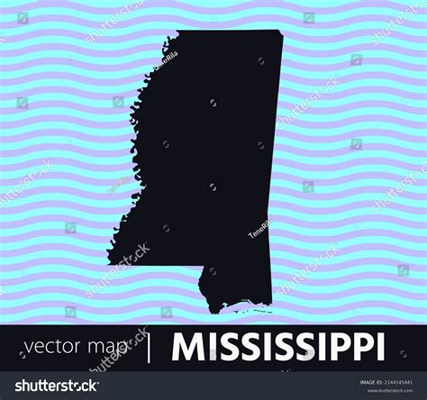 Us States Map State Mississippi Vector Stock Vector Royalty Free 2144145441 Shutterstock